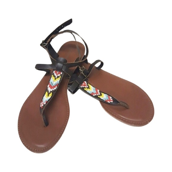 MOSSIMO Supply Co. Beaded T-Strap Sandals - Picture 1 of 5